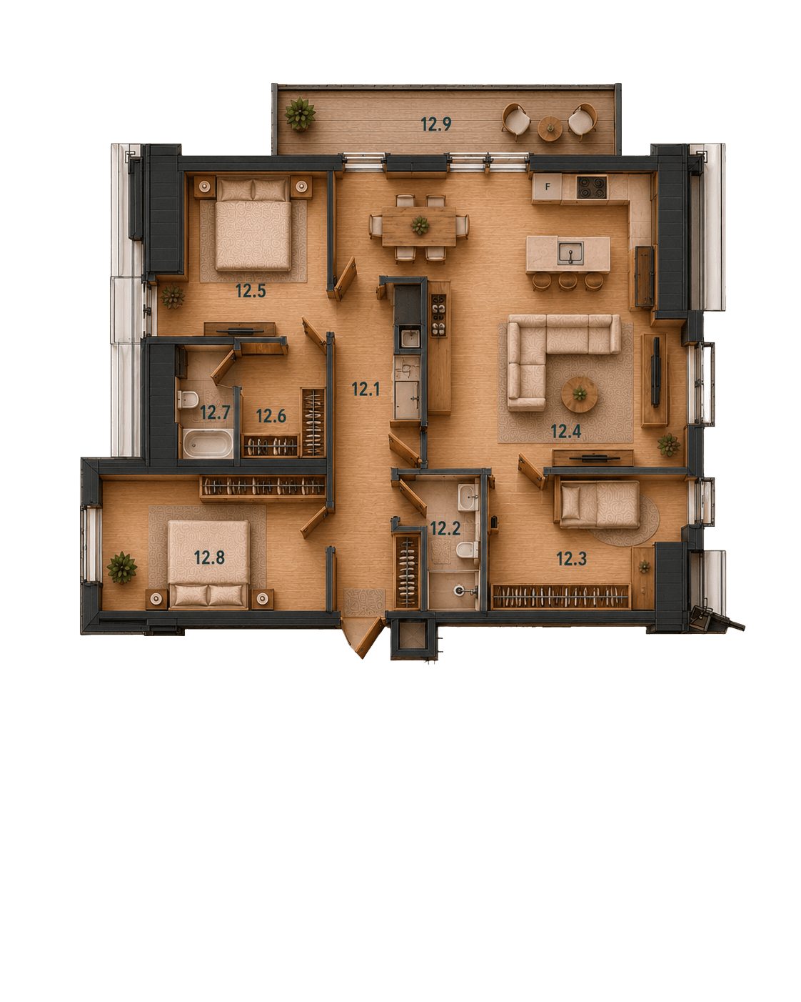 Floor plan Apartment 12