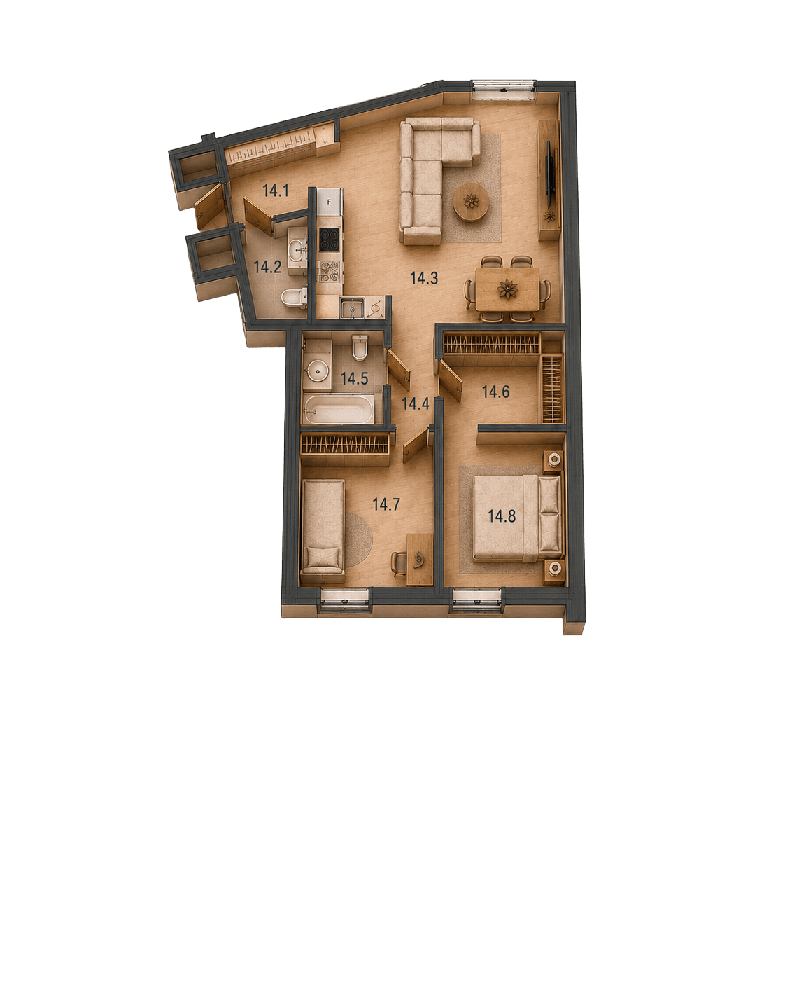 Floor plan Apartment 14