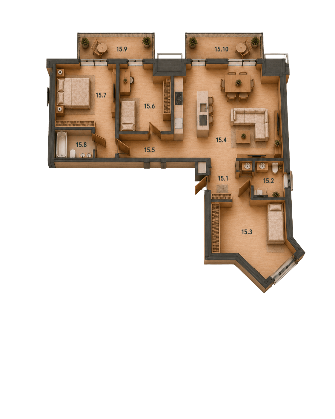 Floor plan Apartment 15