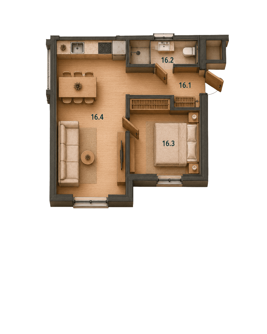 Floor plan Apartment 16