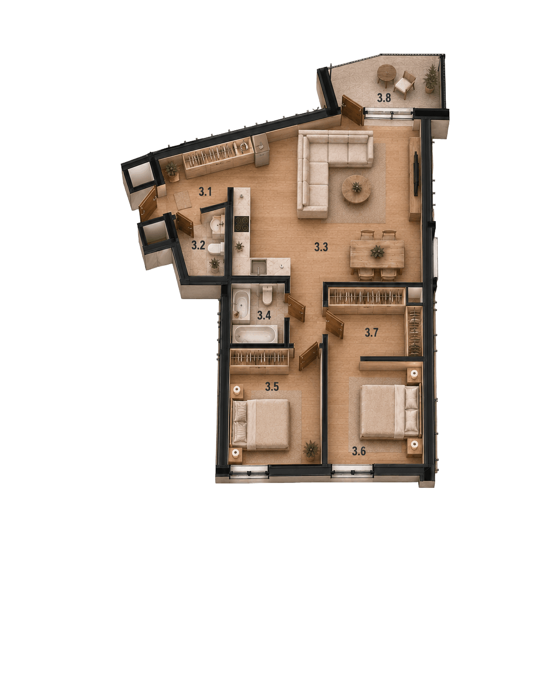 Floor plan Apartment 3