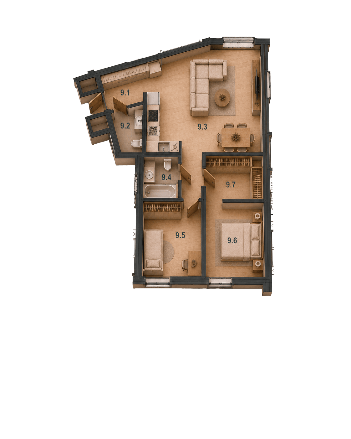 Floor plan Apartment 9